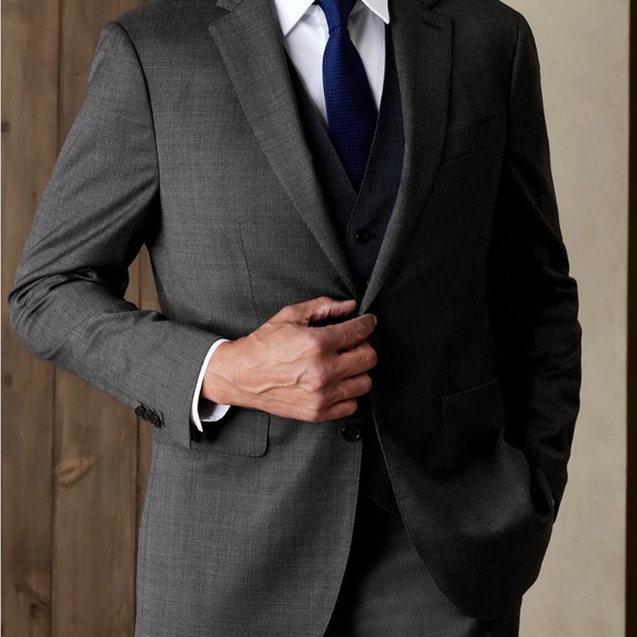 Banana Republic Factory Other - Banana Republic Dark Gray Two Button Wool Blazer 44R